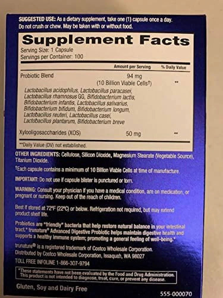 Probiotic Capsules 100 Count 2 Pack I2486