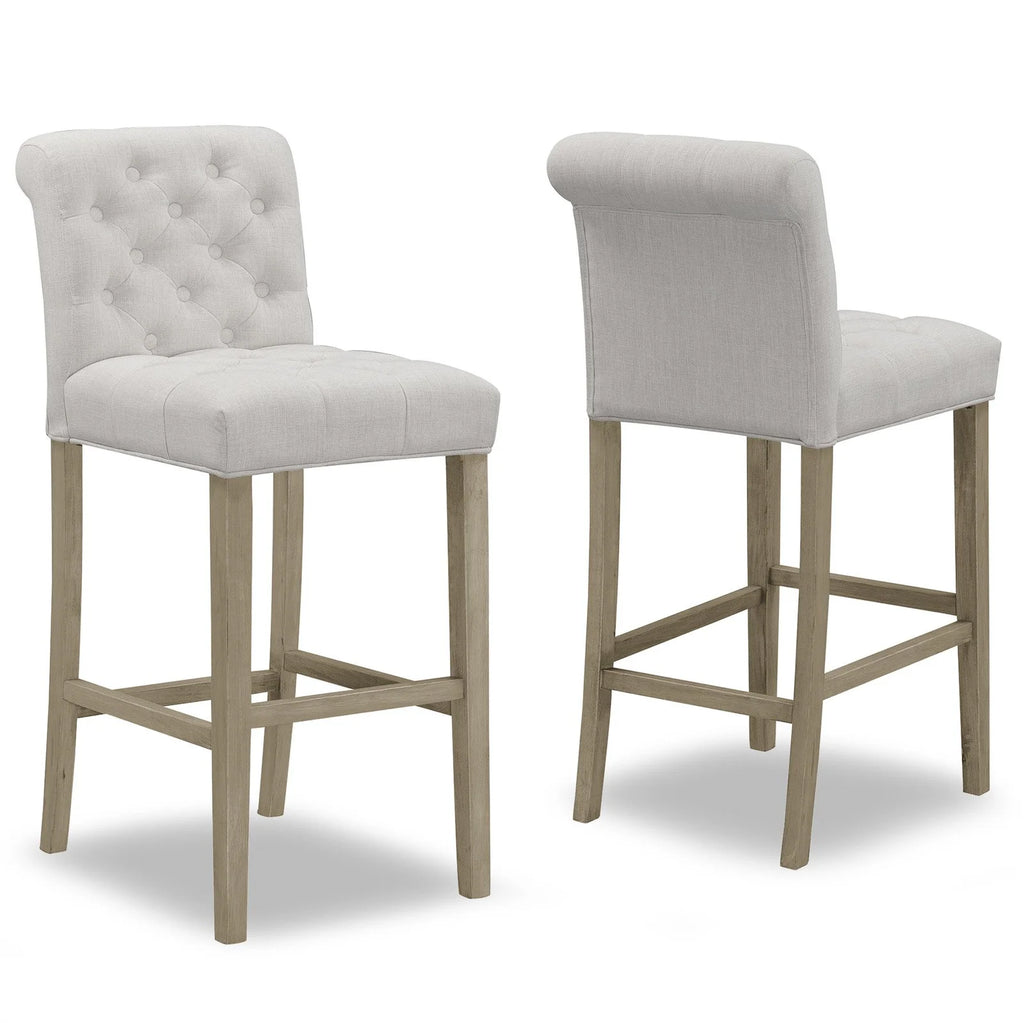 Beige 29" Bar Stools Set of 2 O570