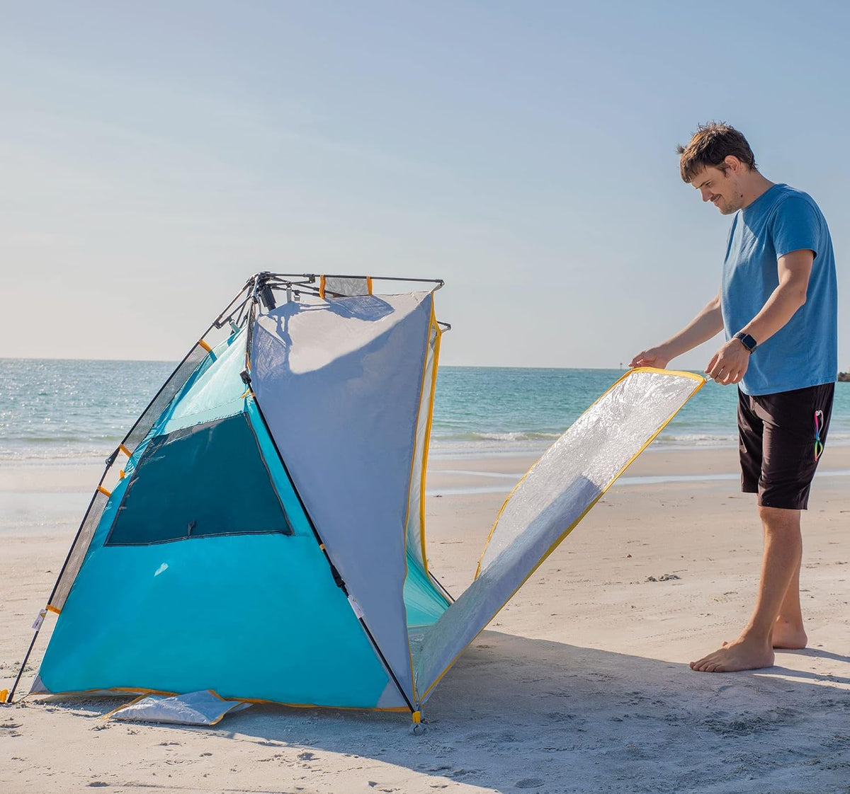 4 Person Instant Beach Tent UPF 50+ Sun Shelter P466916