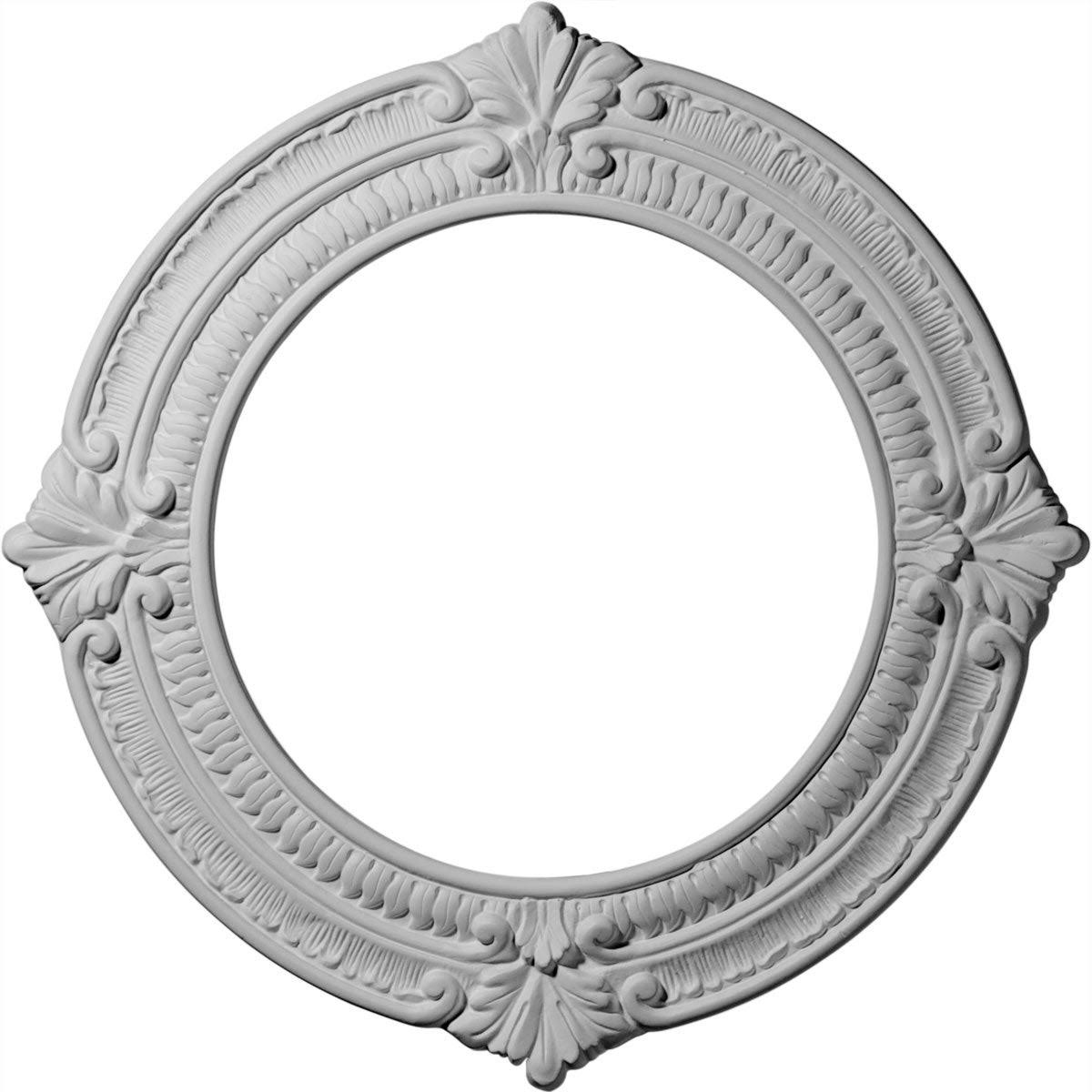 13 1/8x22OD x 8x22ID x 5/8x22P Hand-Painted Frost Ceiling Medallion R53011