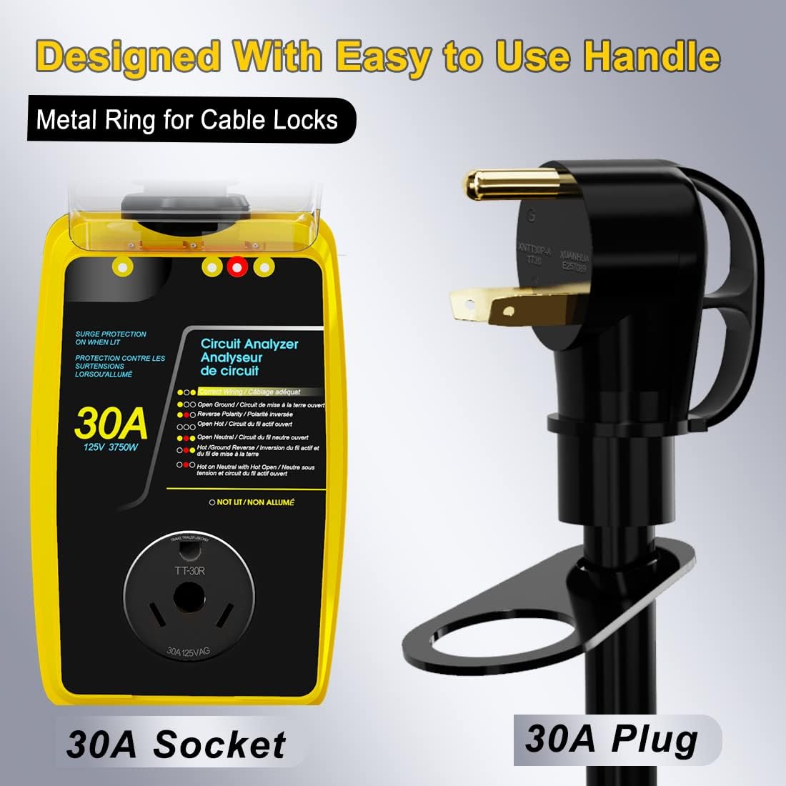 30 Amp RV Surge Protector with Waterproof Cover T3675