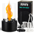 Black and White Stone Design Tabletop Fire Pit R164561
