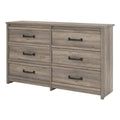 Gray Oak 6 Drawer Engineered Wood Dresser G5657