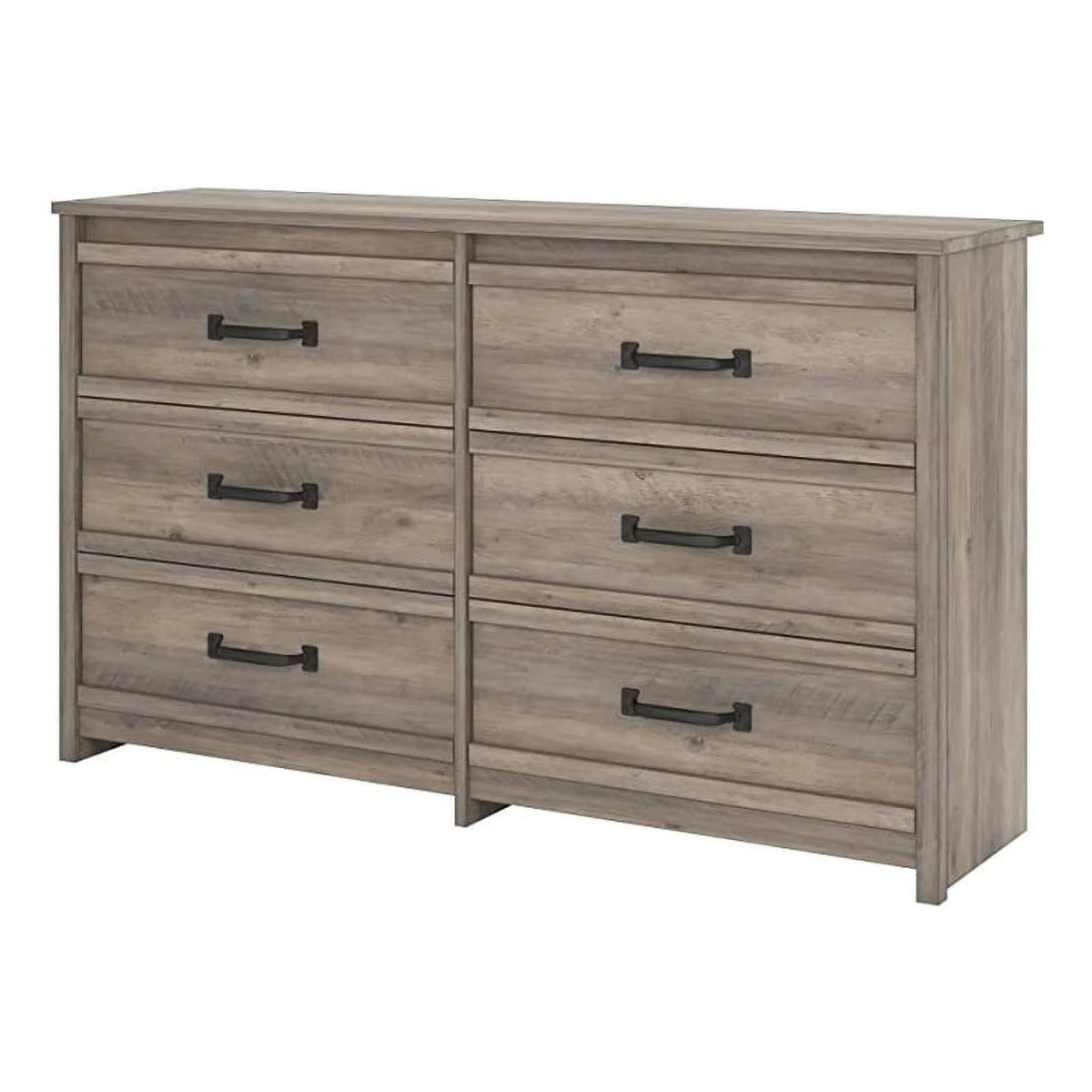 Gray Oak 6 Drawer Engineered Wood Dresser G5657