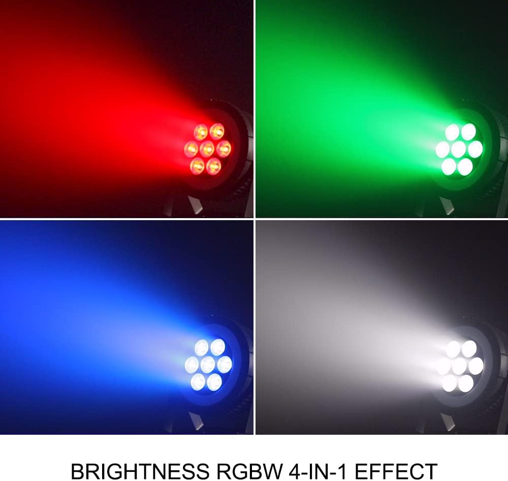 2 Packs 7 x 10W RGBW LED Par Light U934