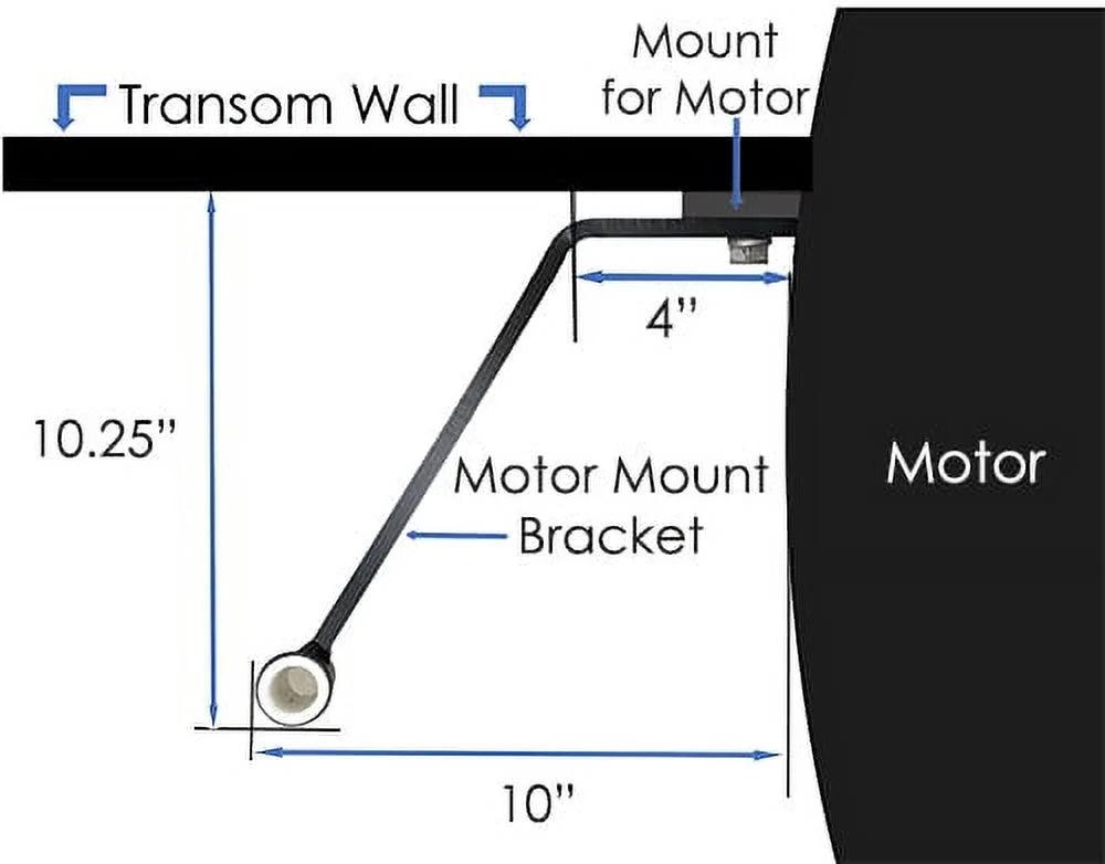 White Left/Port Side Motor Mount System with 7' White Pin C842