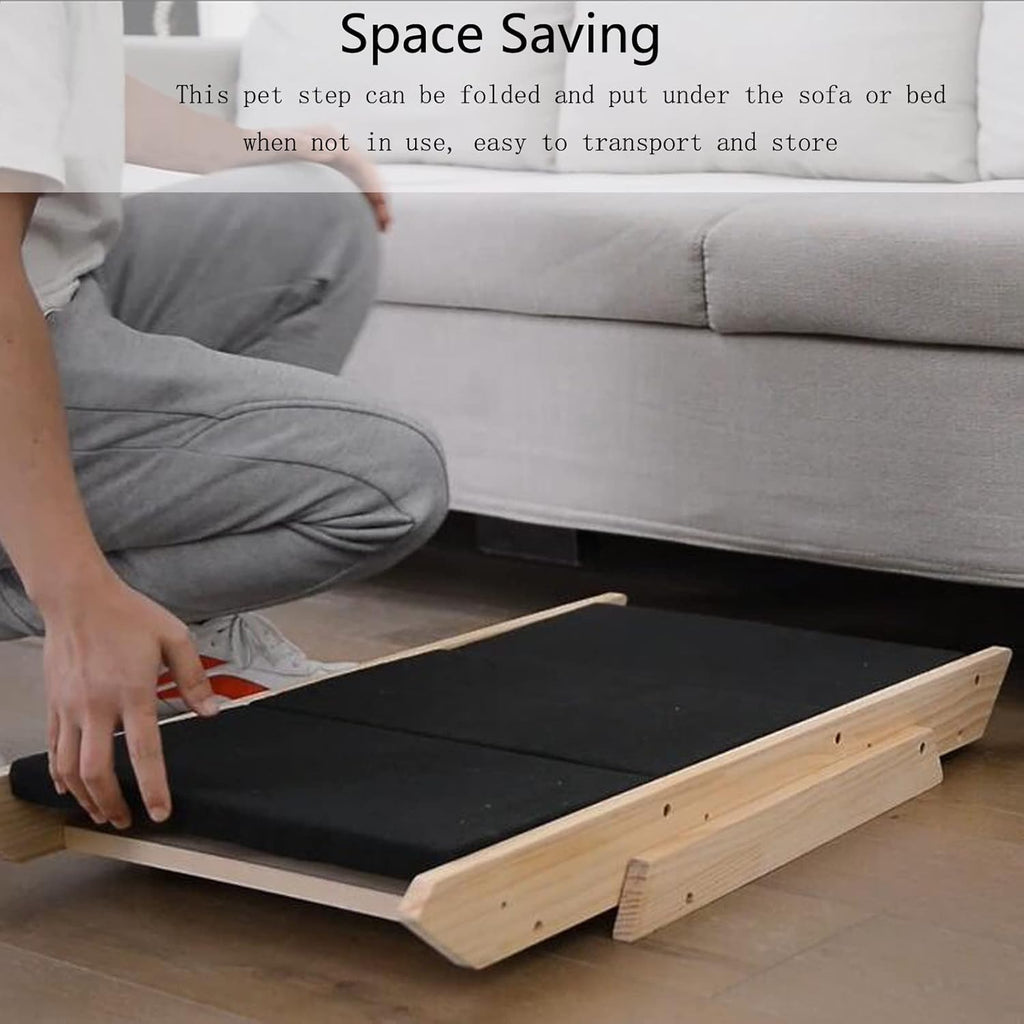Foldable Wood Pet Stairs and Ramp A488906