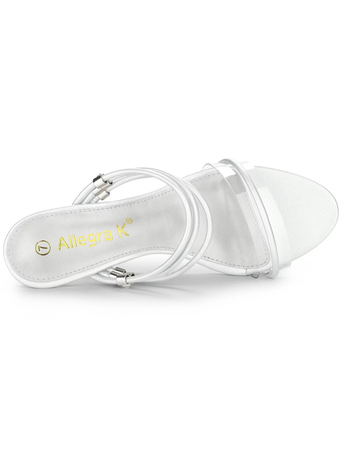 Clear Glass Heel Wedge Sandals K4466