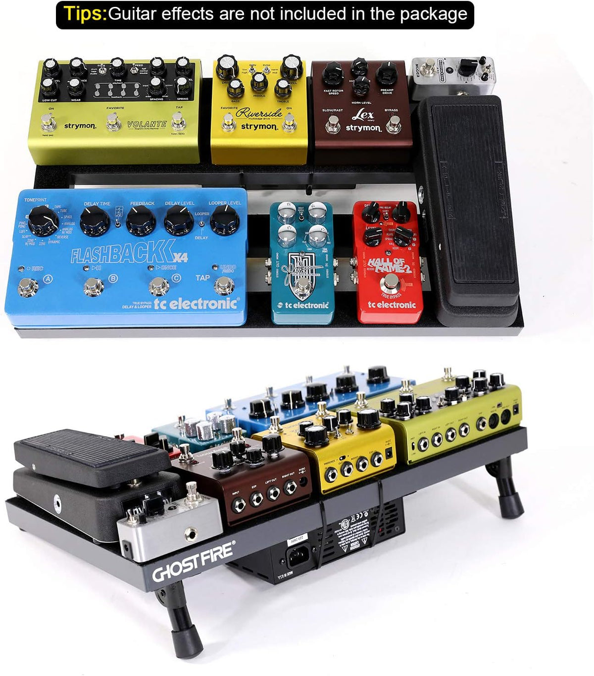 Aluminum Alloy Guitar Pedal Board with Carry Case O201