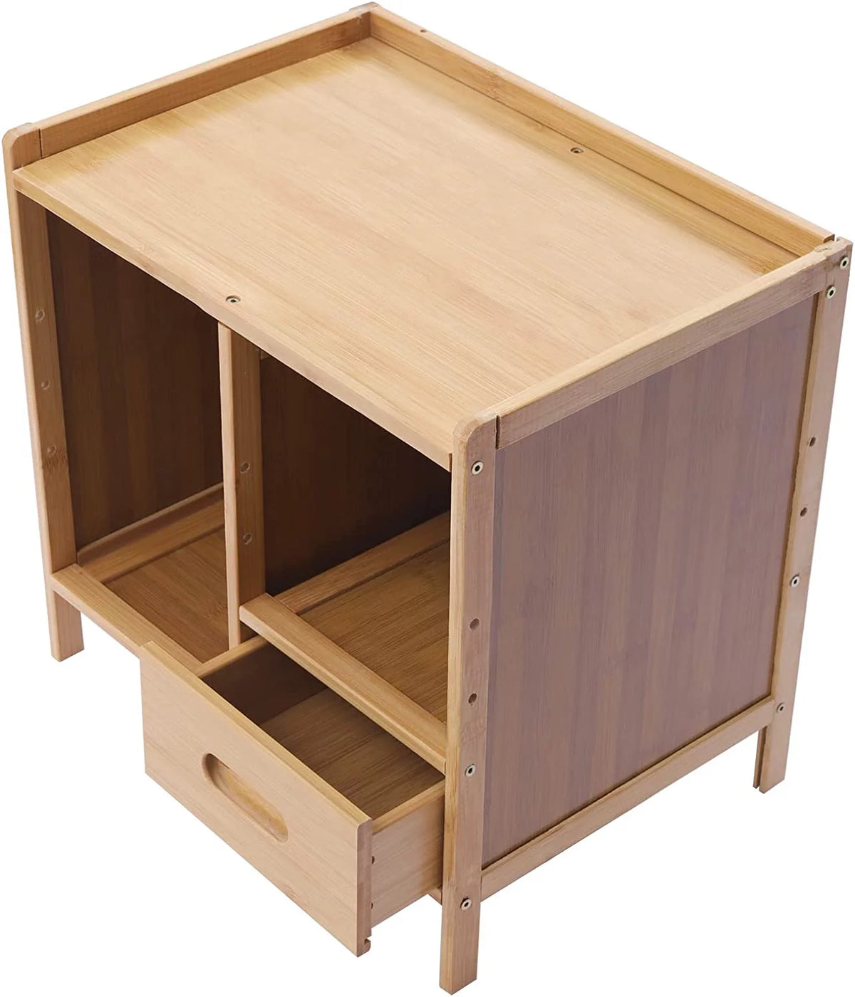 Modern Bamboo Nightstand with 1 Pull-out Drawer K2469