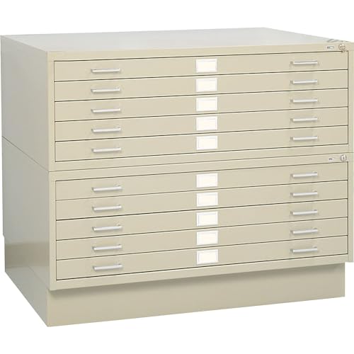 White 5-Drawer Flat File X8158