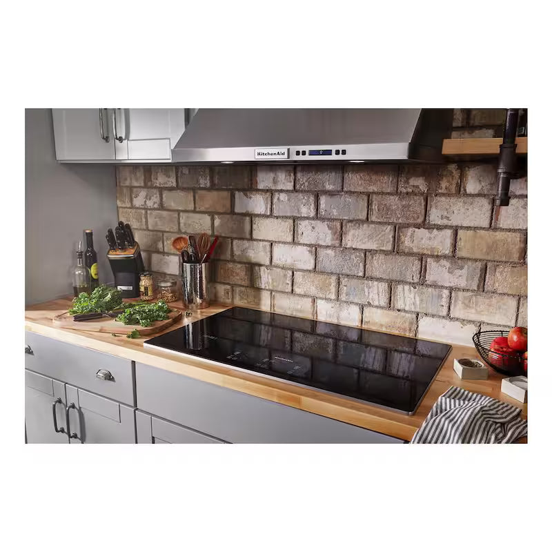 Black Stainless Steel Electric Cooktop with 5 Elements D943