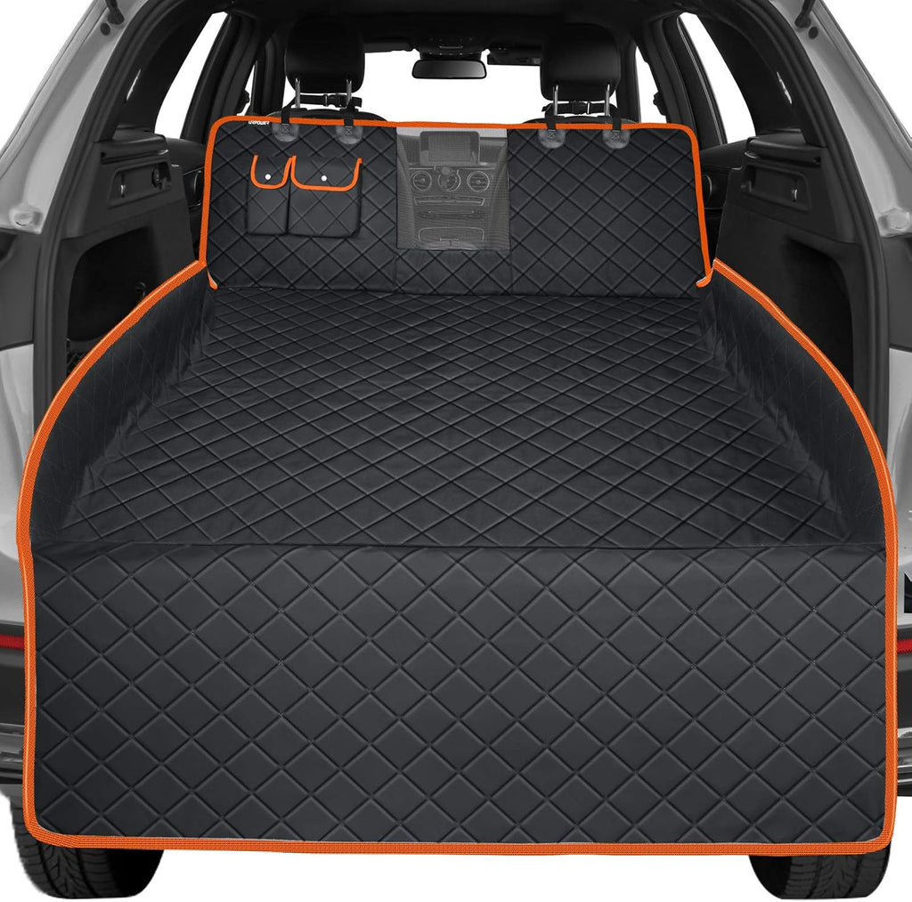 Dog Trunk Cargo Liner with Mesh Window and Storage Pockets N76989