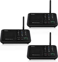Wireless Intercom System 5280 Feet Range 10 Channel Black 3 Packs U314605