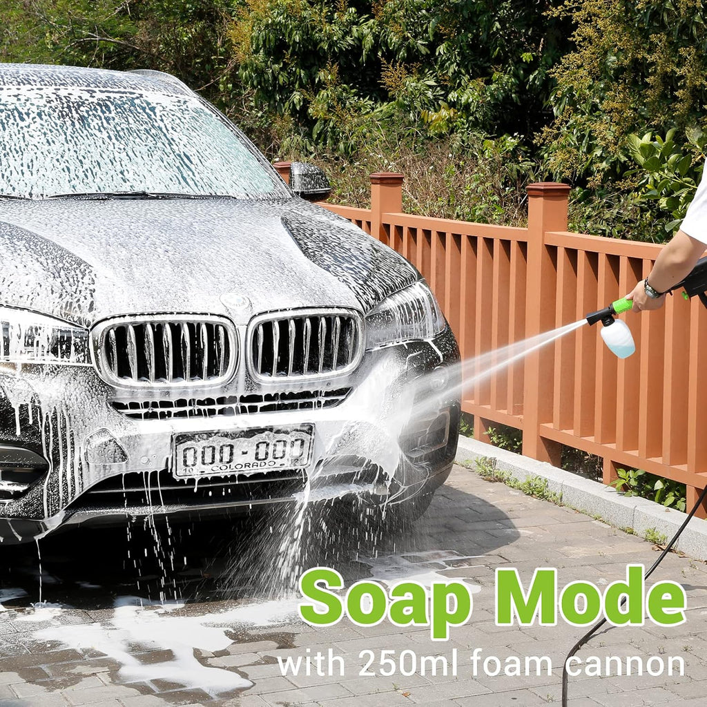 3000PSI 2.5GPM Portable Electric Pressure Washer with 4 Nozzles Foam Cannon O979826
