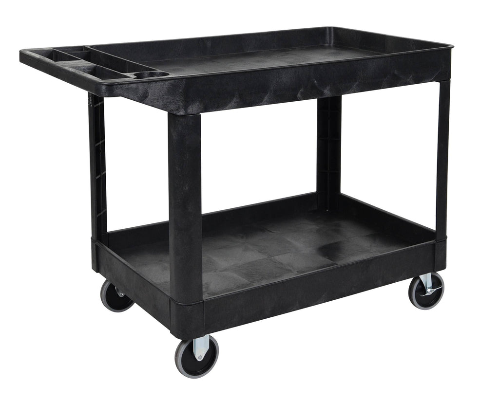 Black Heavy-Duty 2 Shelf Utility Cart C23341
