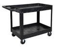 Black Heavy-Duty 2 Shelf Utility Cart C23341