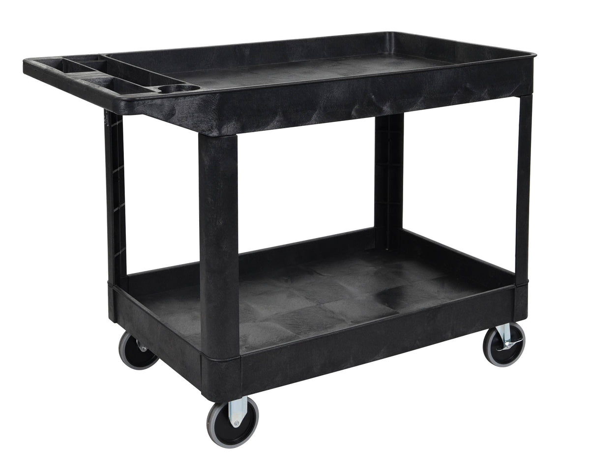 Black Heavy-Duty 2 Shelf Utility Cart C23341