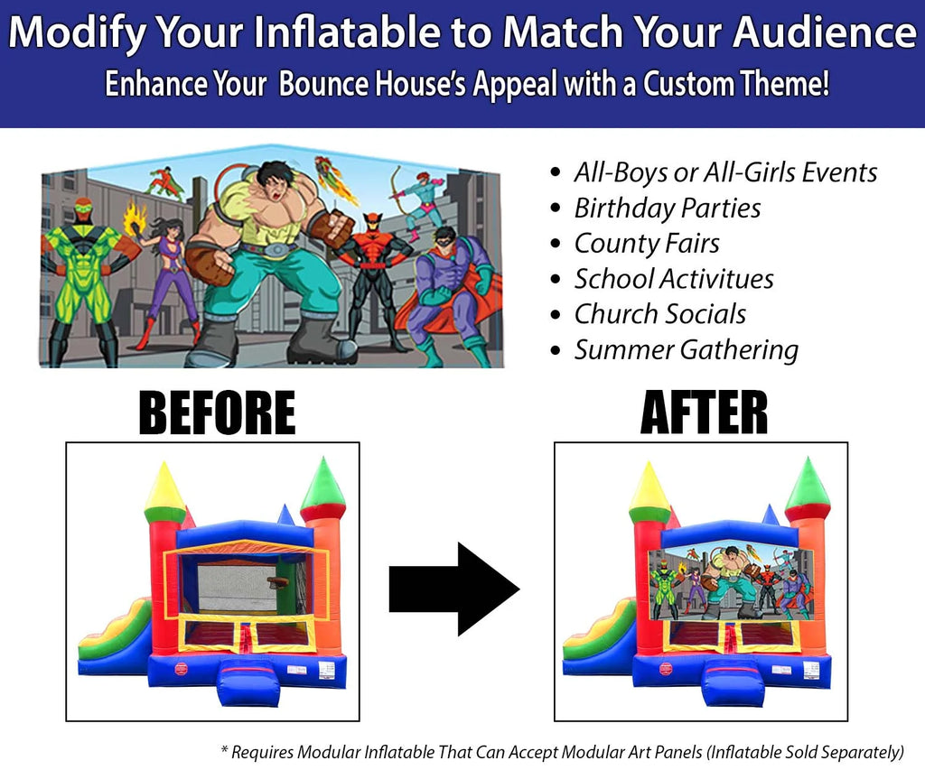 Rainbow Dual Slide Bounce House with Splash Pool L8270