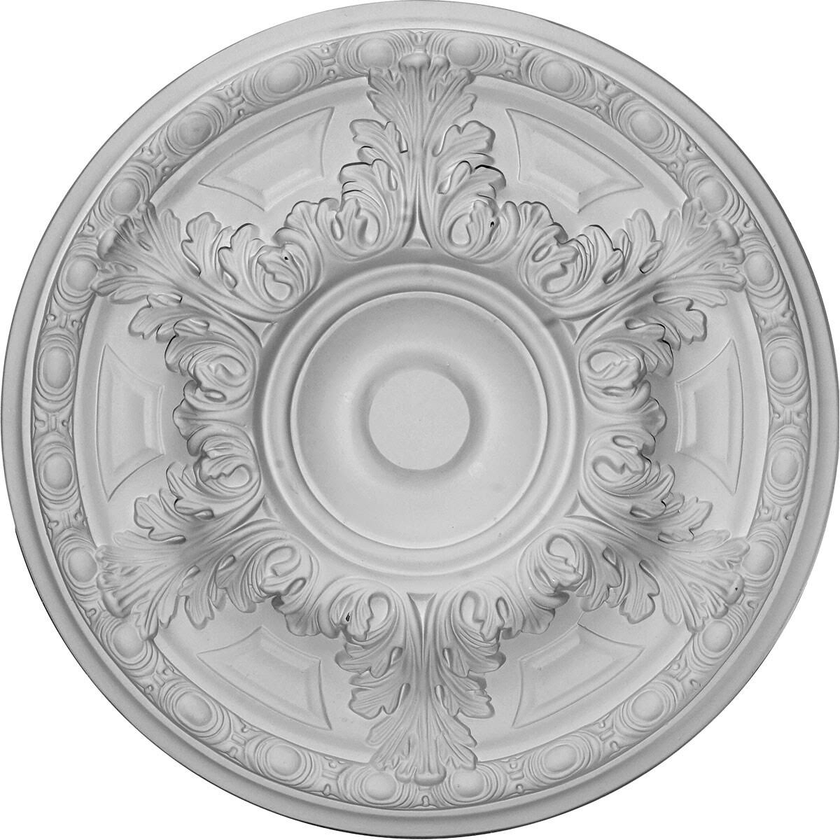 19 inch x 1 1/2 inch Hand-Painted Flash Gold Ceiling Medallion J639