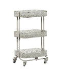 Cream Metal Three Tier Cart L287