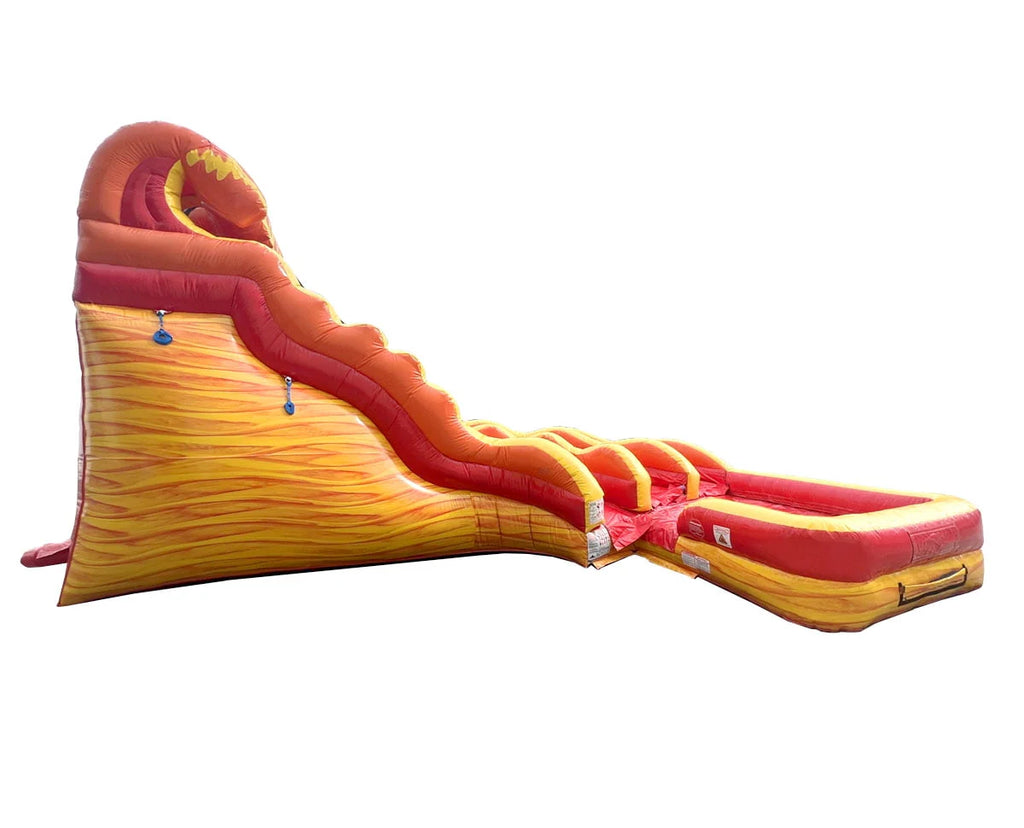 Purple Marble Curved Double Lane Inflatable Water Slide Q378