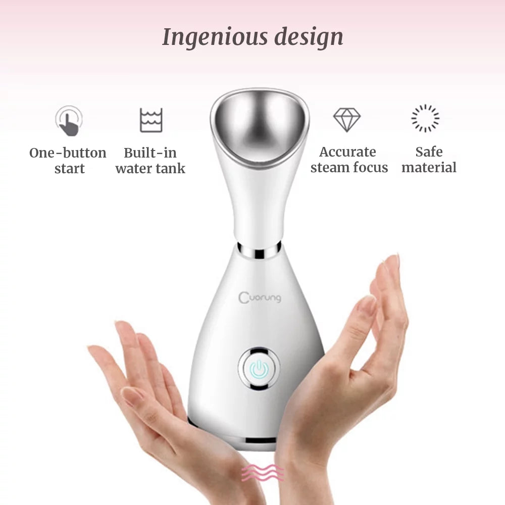 White Touch Switch Warm Cold Mist Facial Steamer Z86388