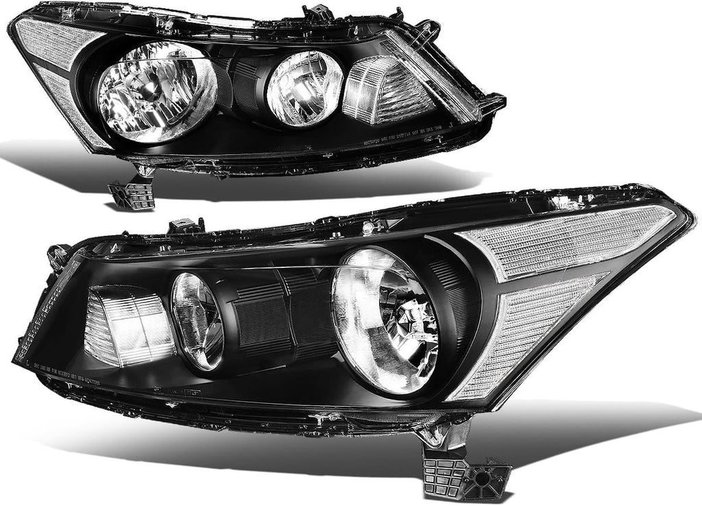 Black Housing Clear Lens Headlights Assembly N8845