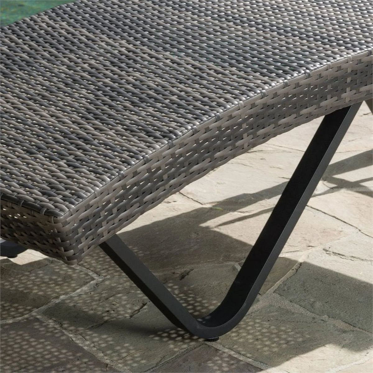 Grey Single Chaise Lounger N2687