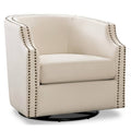 Linen Swivel Barrel Chair W81490
