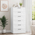 White 6 Drawer Tall Dresser W2734