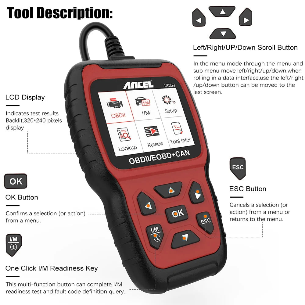 OBD2 Scanner Code Reader Car Diagnostic Tool V2596