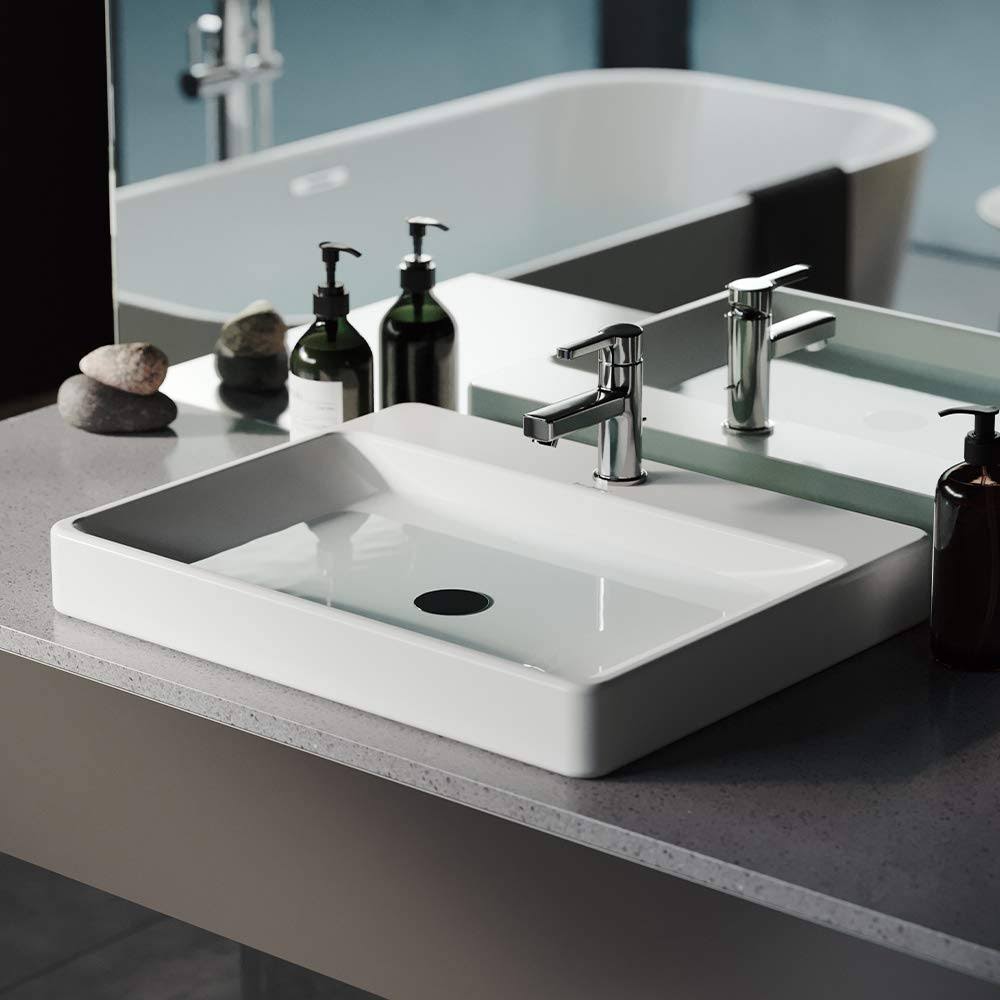 Rectangular Vessel Sink (White) V92654