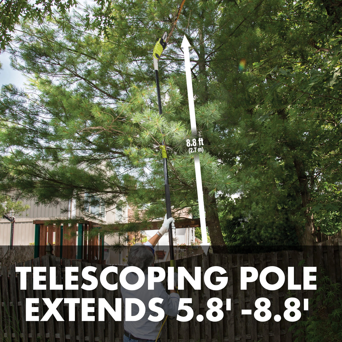Electric 8.0-Amp Telescoping Multi-Angle Pole Saw P3801