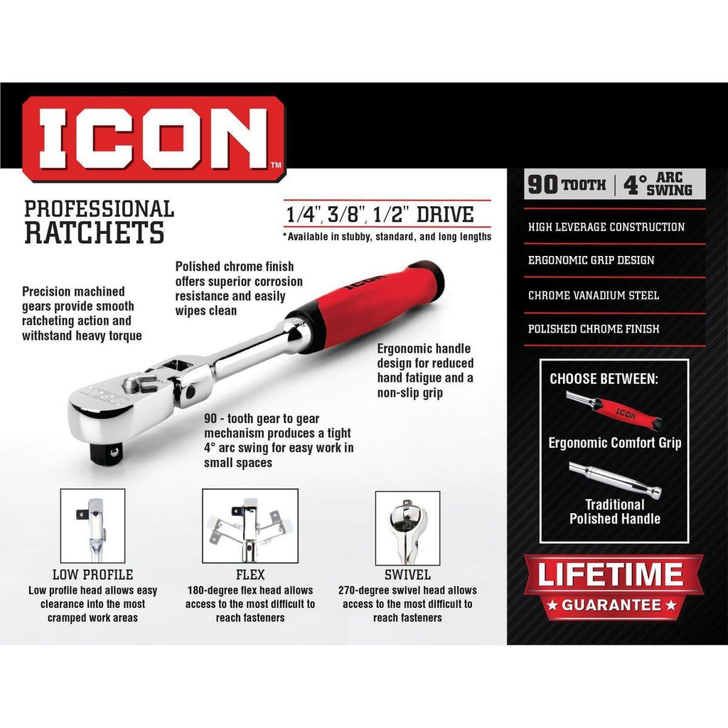 3/8 in. Drive Low-Profile Ratchet J29033