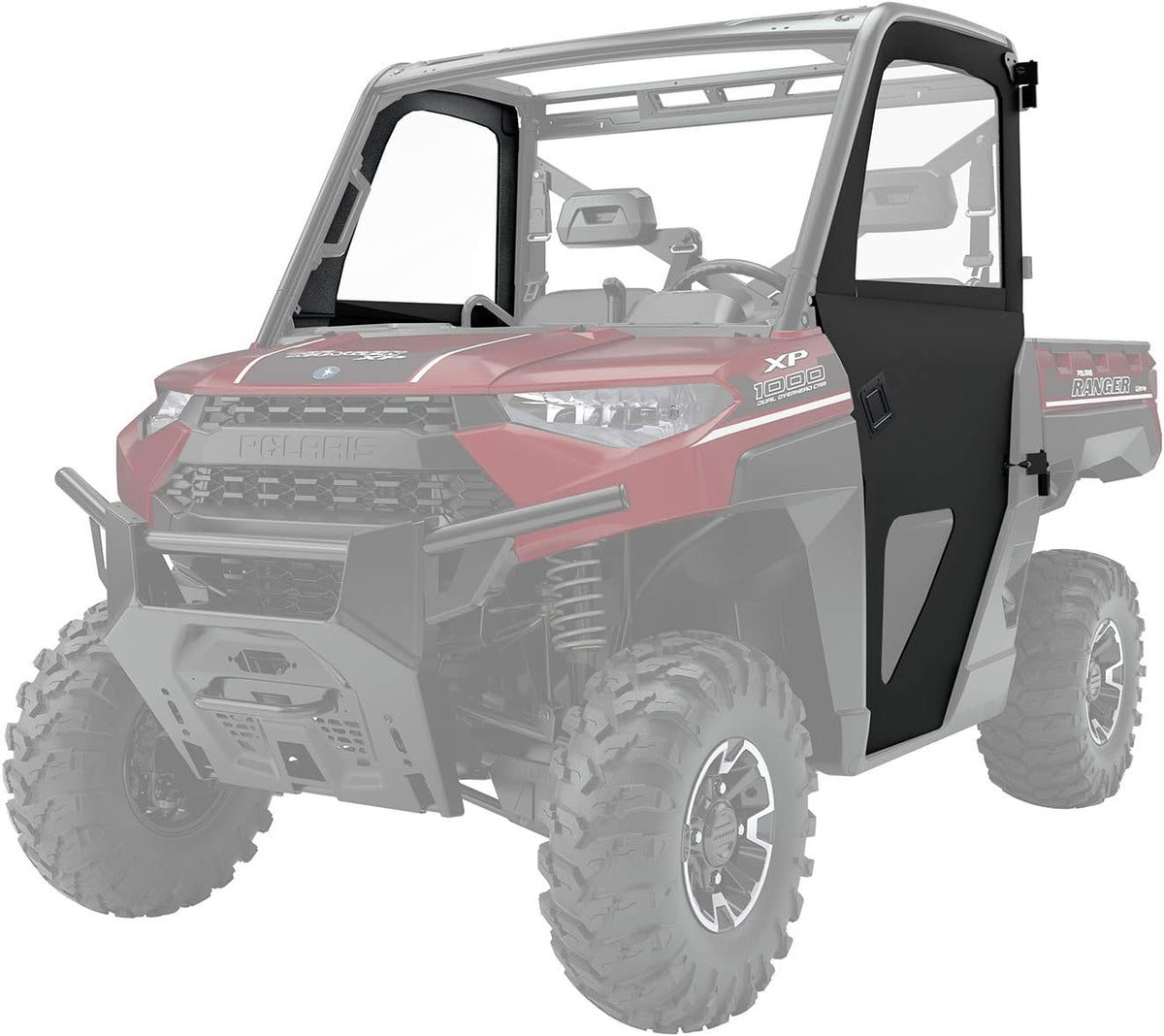 Black Canvas Zip Front Doors for Polaris Ranger XP 1000 / Crew D54970