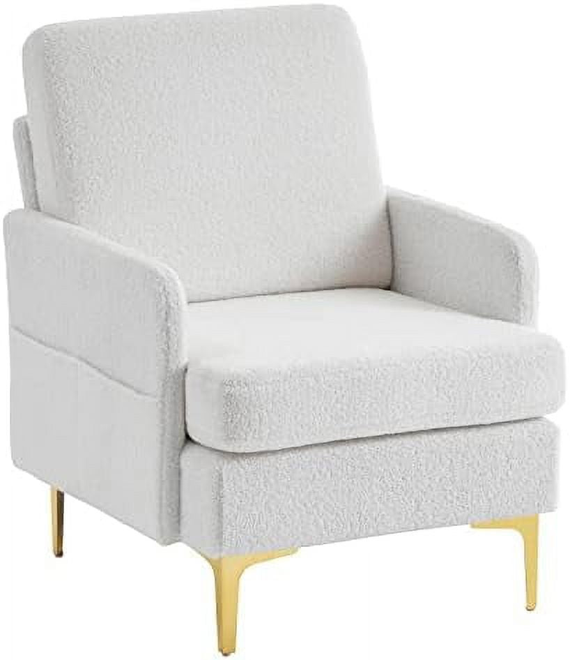 Dark Gray Fabric Accent Chair with Metal Legs E431