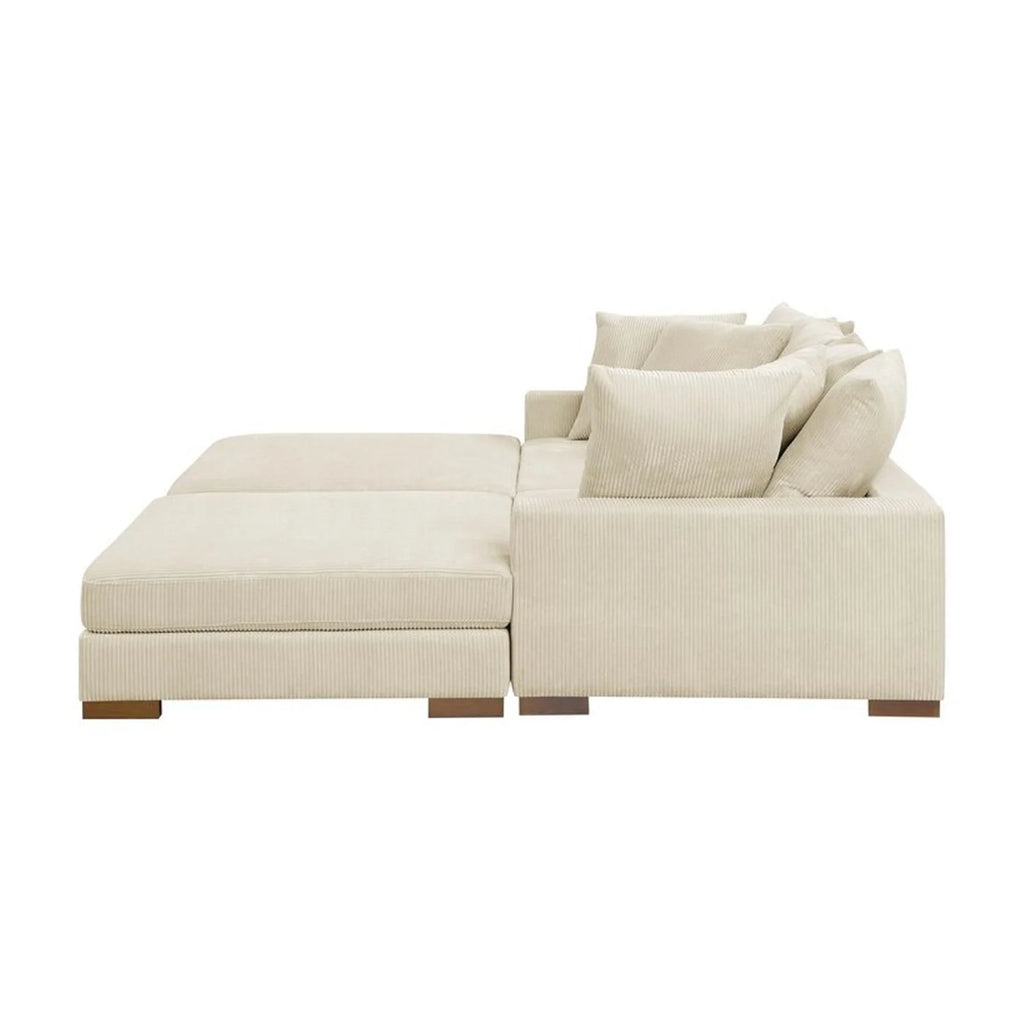Corduroy Upholstered Sectional C989