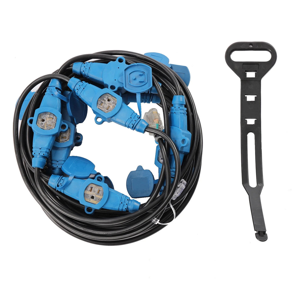 50FT 12 Awg 7 Outlets Extension Cord K78934