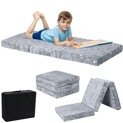 Foldable Floor Mattress, Trifold Futon, 63x26 Inch I86059