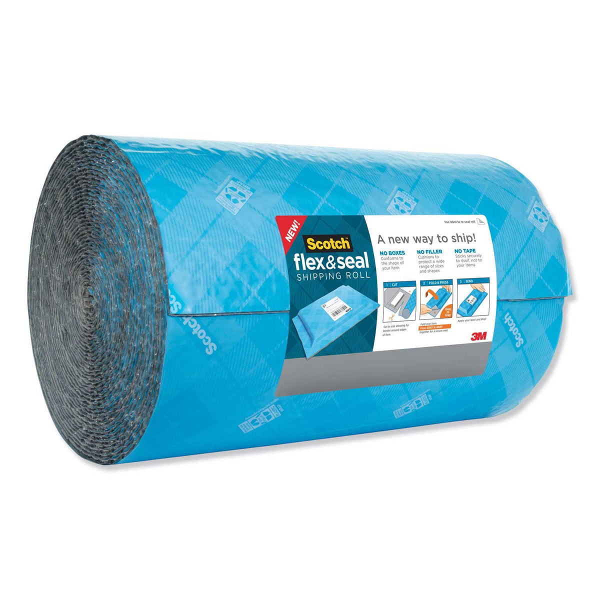 Blue/Gray Flex and Seal Shipping Roll O61084