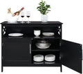 Ivory White Kitchen Sideboard Buffet Storage Cabinet with 2 Drawers Z411