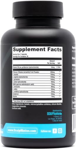L Arginine Tribulus Terrestris Amino Acids 60 Gluten Free Capsules 2 Pack B54710