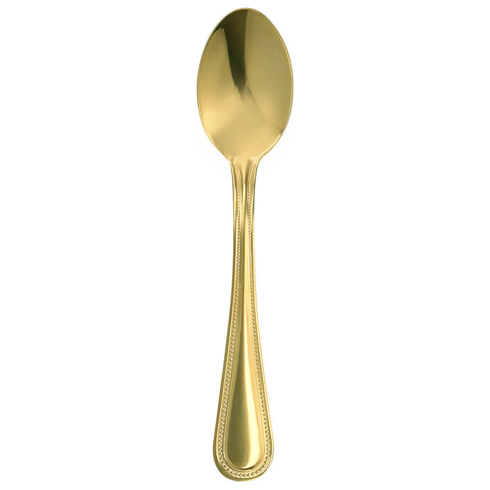18/0 Gold Stainless Steel Dessert Spoon - 36/Case V630