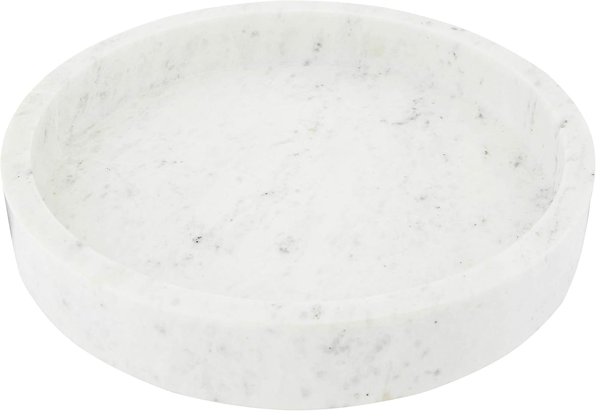 8 Round Carved Marble Tray S51738