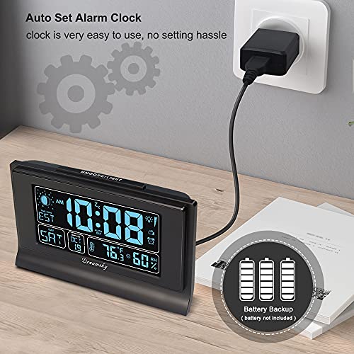 Auto Set Digital Alarm Clock with 5 Inch Large Display H4756