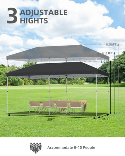 Black Pop Up Canopy with Portable Roller Bag B11896