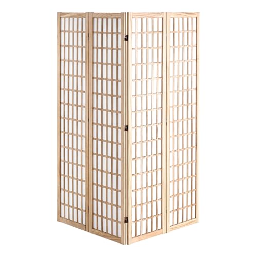 4 Panel Wood Folding Room Divider J162