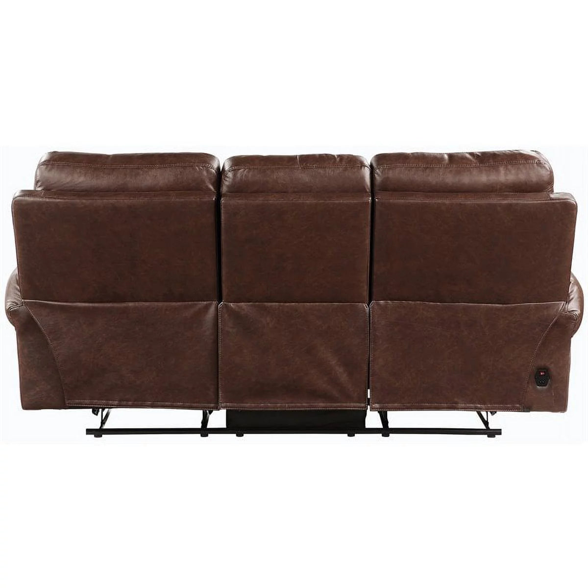 Brown Microfiber Power Reclining Sofa Q23663