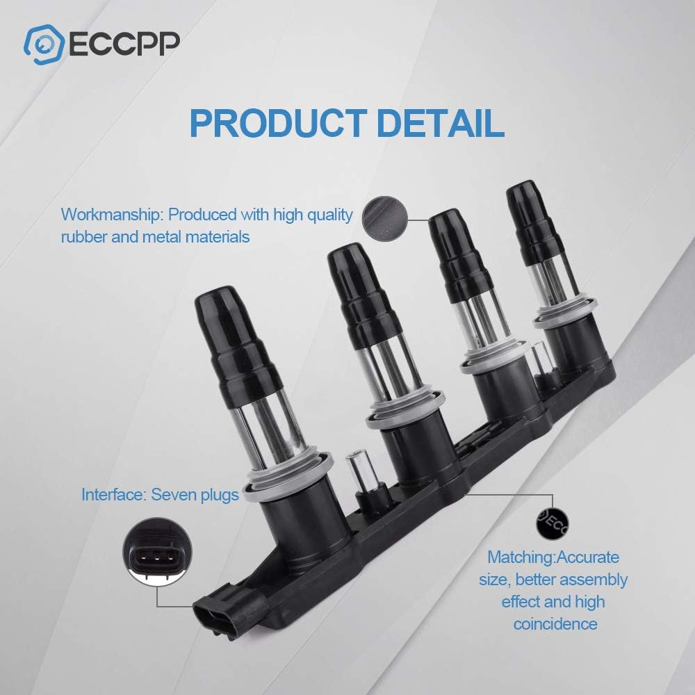 Ignition Coil Pack of 2 for Chevy Aveo Cruze Sonic Pontiac G3 L4 1.6L 1.8L W90533